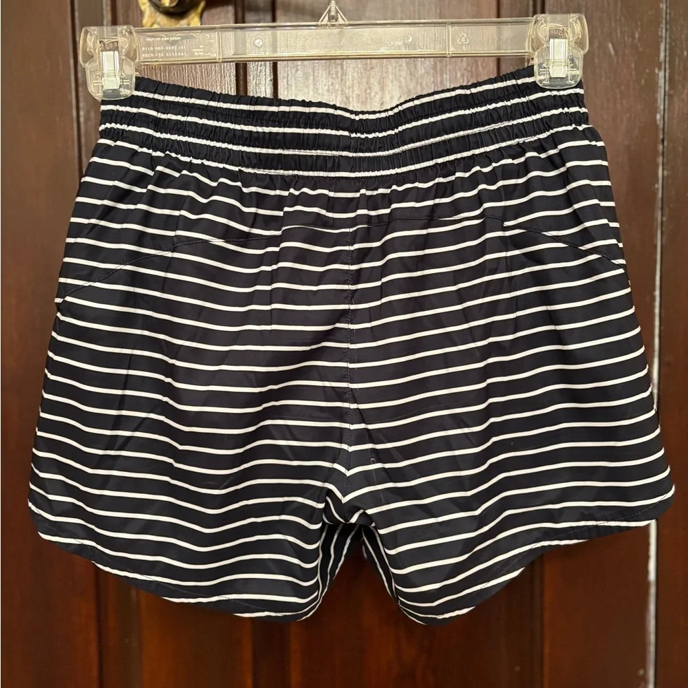 Athleta Navy Stripped Shorts - Picture 2 of 5